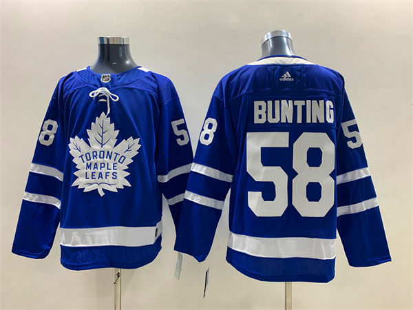 Men's Toronto Maple Leafs #58 Michael Bunting adidas Home Blue Player Jersey